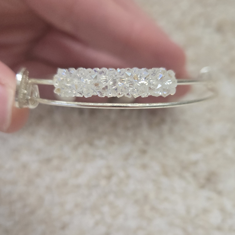 Alex And Ani Ice Storm Fine Rocks Bangle Bracelet - Picture 2 of 4